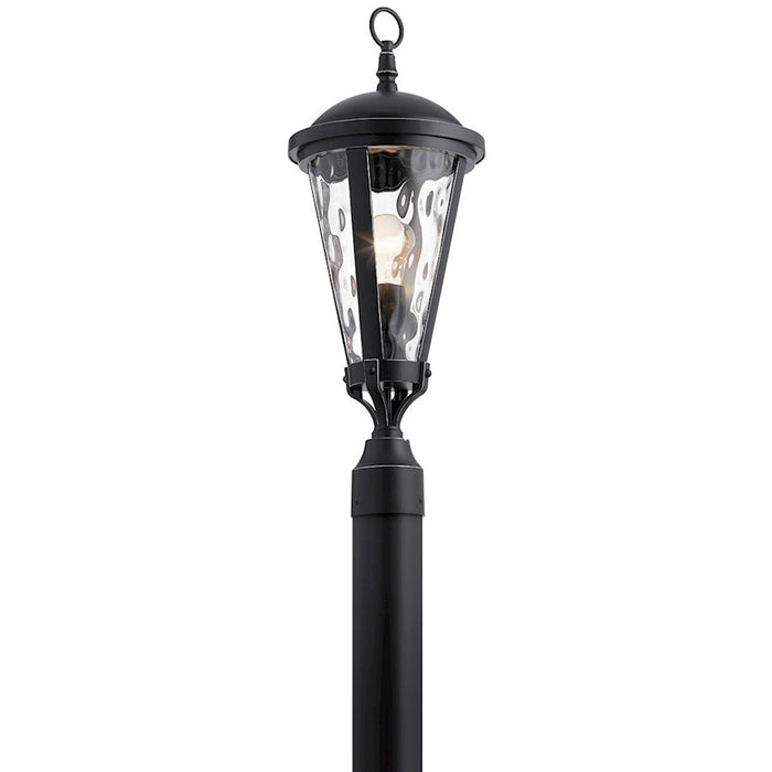 Kichler 1 Light Outdoor Post Mount, Black with Silver Highlights