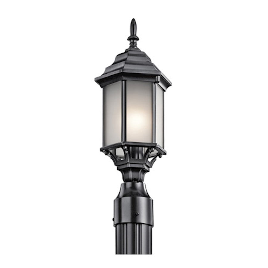 Kichler Chesapeake 1 Light Outdoor Post Light, Black - 49256BK