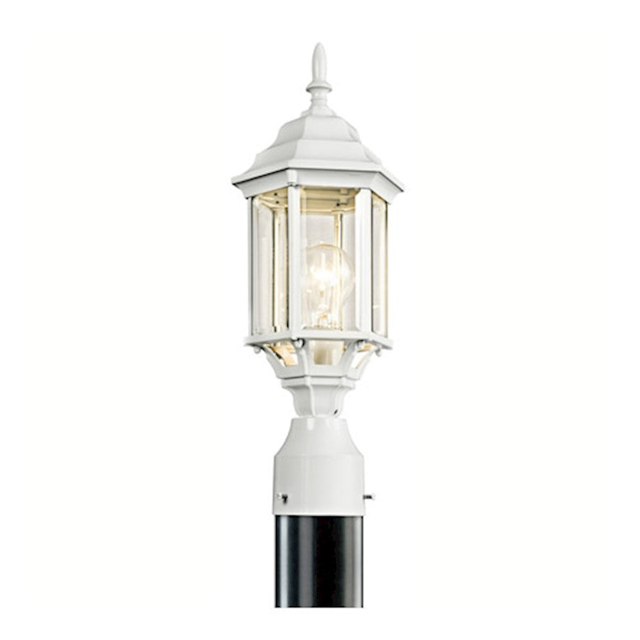 Kichler Chesapeake 1 Light Outdoor Post Light, White - 49256WH