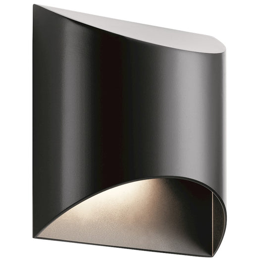 Kichler Wesley 1 Light LED Outdoor Wall Light Architectural, Black - 49278BKLED