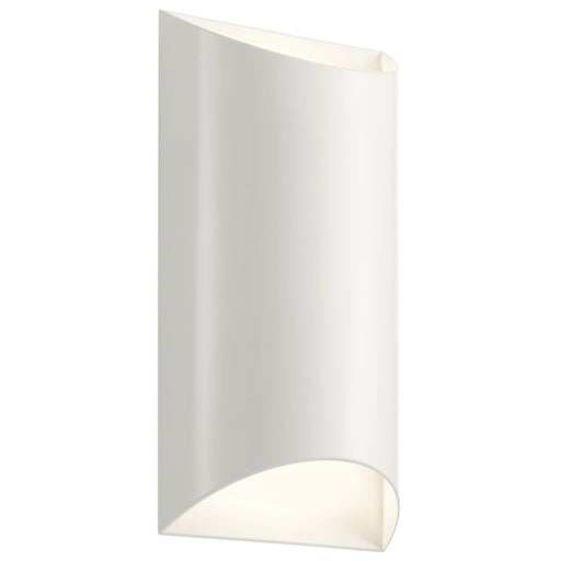 Kichler Wesley Outdoor 2 Light LED Wall Light Architectural, White - 49279WHLED
