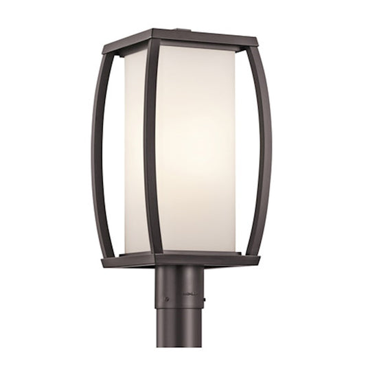 Kichler Bowen 1 Light Outdoor Post Light, Architectural Bronze - 49342AZ