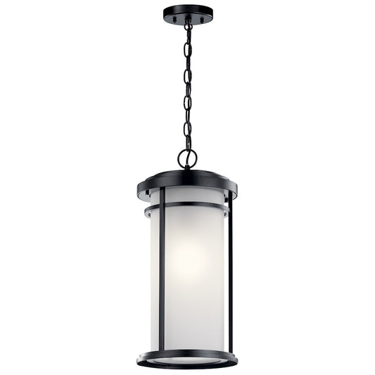 1 Light Outdoor Pendant, Black