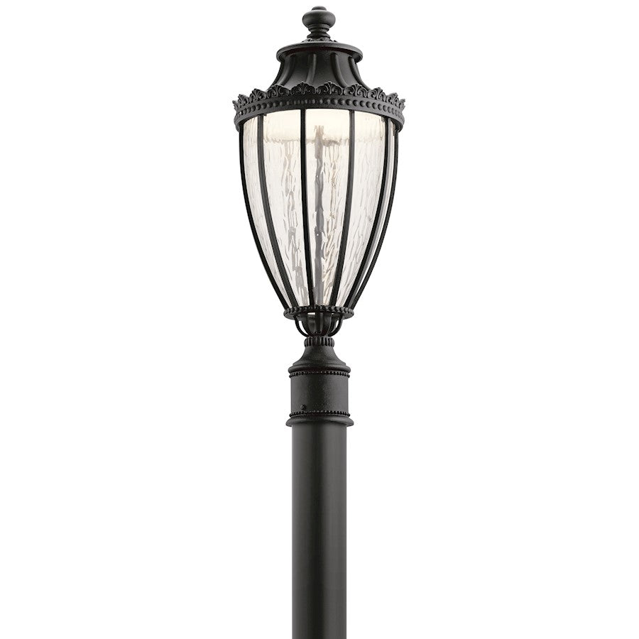 Kichler Wakefield 1 Light LED Outdoor Post Light, Textured Black - 49756BKTLED