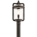 Kichler Andover 1 Light Outdoor Post Light, Weathered Zinc - 49869WZC