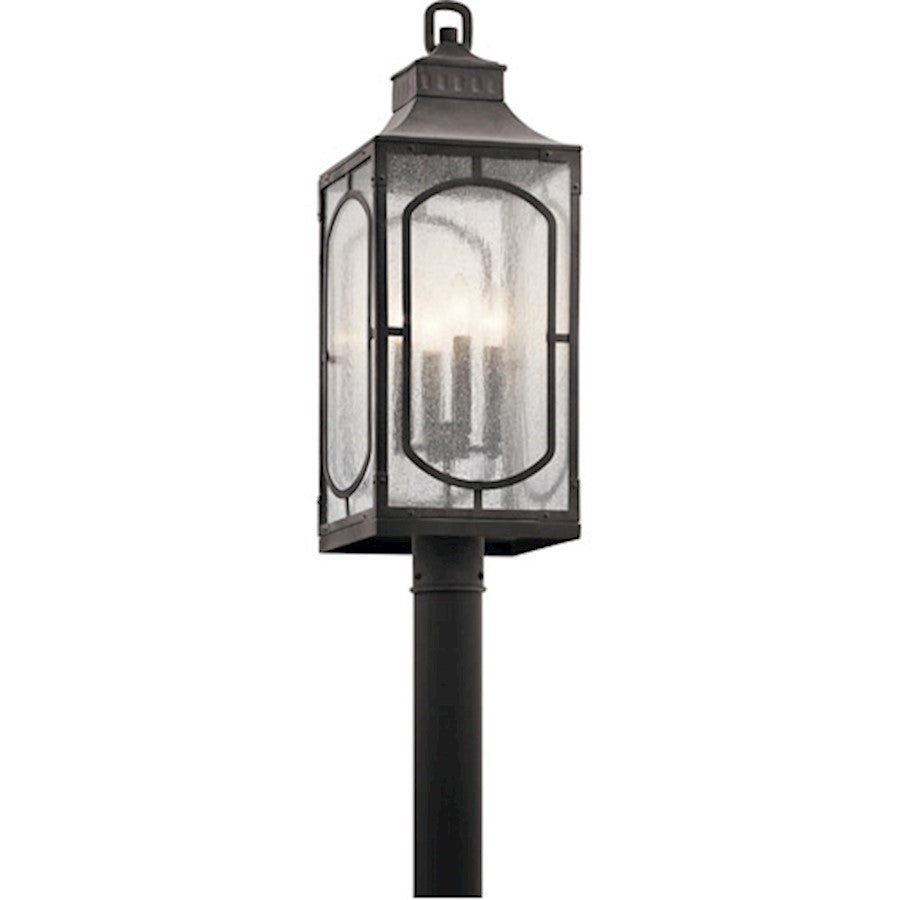 Kichler Bay Village 4 Light Outdoor Post Light, Weathered Zinc - 49934WZC