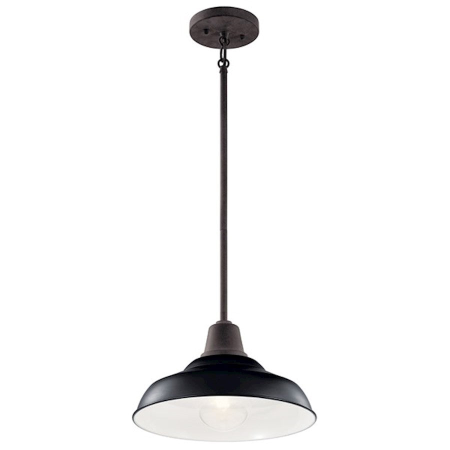 Kichler Pier 1 Light 12" Convertible Pendant, Black - 49992BK