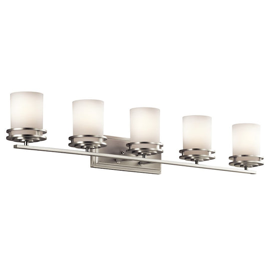 5 Light Bathroom Vanity Light, Brushed Nickel