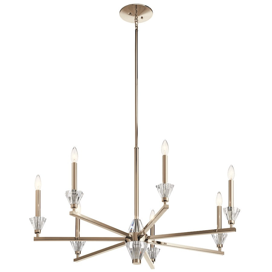 Kichler Calyssa 7 Light Chandelier, Polished Nickel - 52002PN