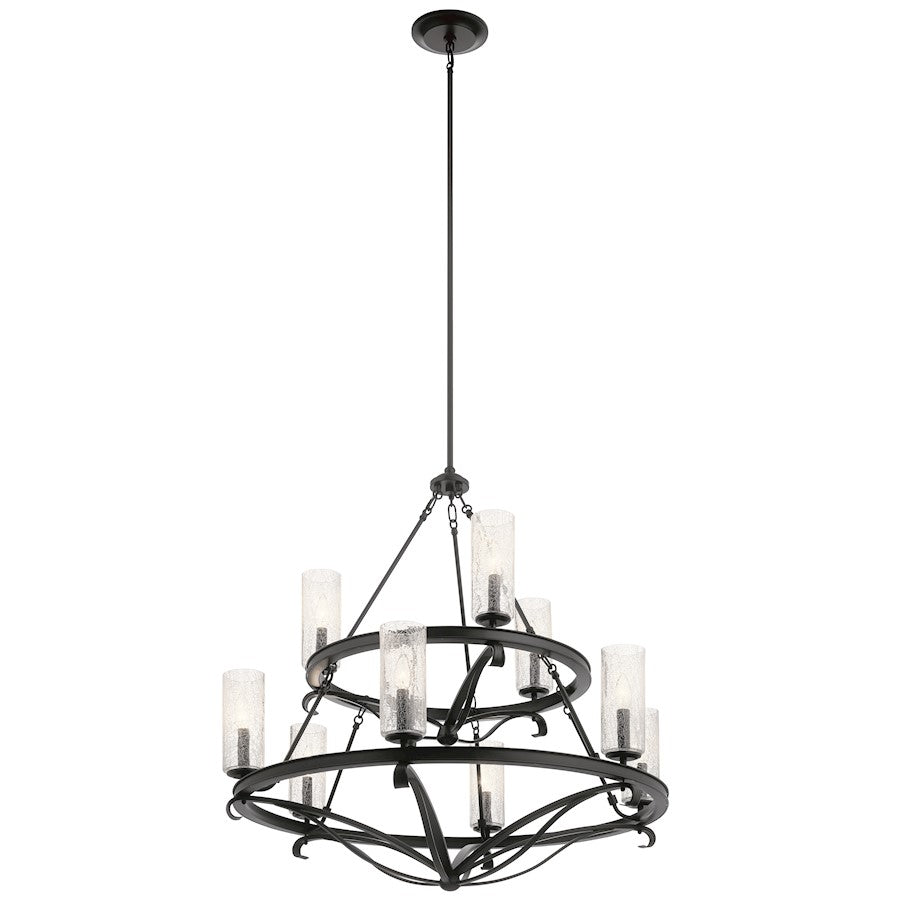 Kichler Krysia 9 Light Chandelier, Black - 52011BK