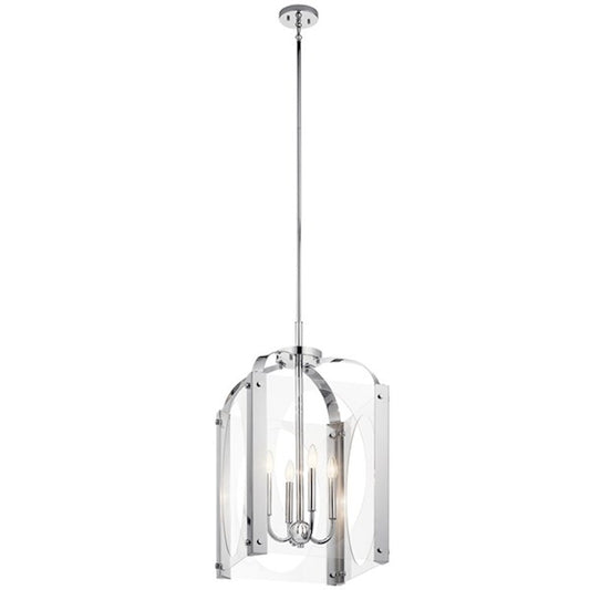 Kichler Pytel 4 Light Foyer Pendant, Chrome - 52024CH