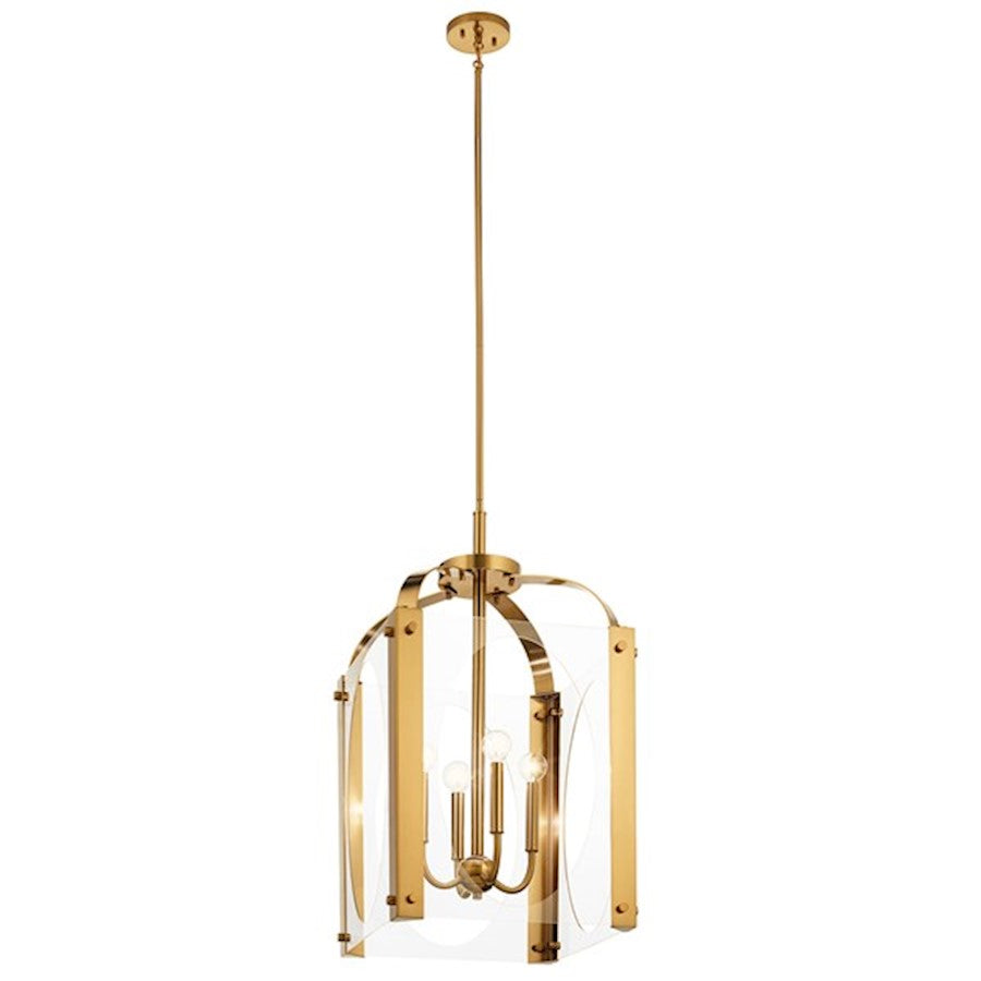 Kichler Pytel 4 Light Foyer Pendant, Fox Gold - 52024FXG