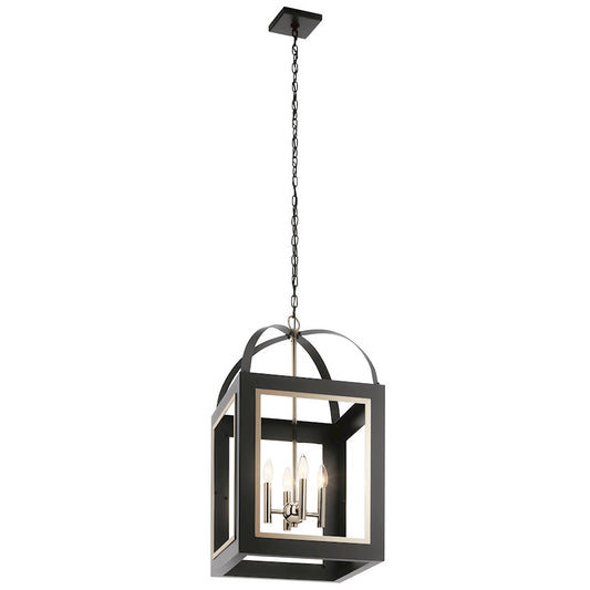 Kichler Vath 16" 4 Light Foyer Pendant, Black - 52029BK