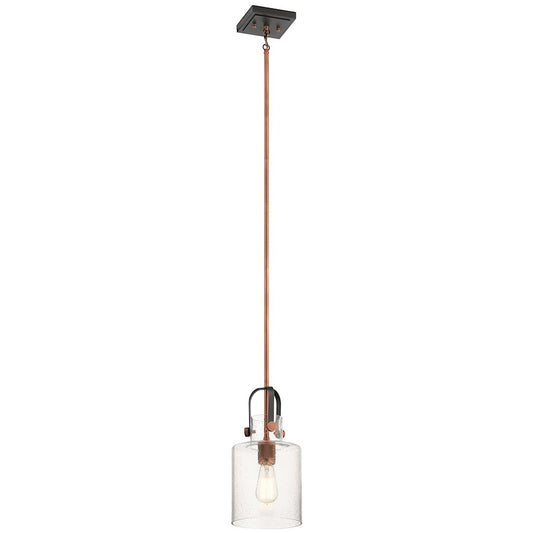 Kichler Kitner 7" 1 Light Pendant, Antique Copper - 52035ACO