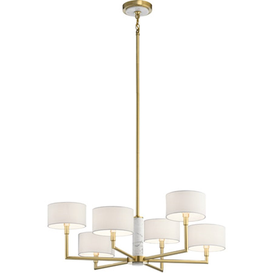 Kichler Laurent 16" 6 Light Chandelier, Champagne Gold - 52052CG