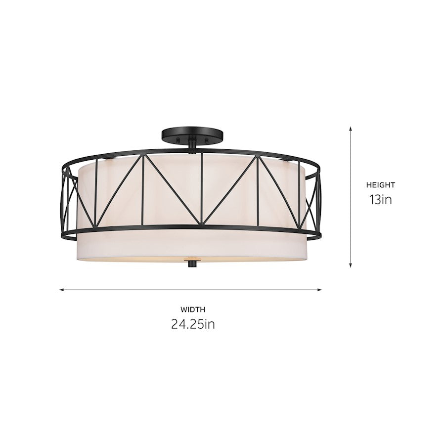 Kichler Birkleigh 4 Light Semi Flush Mount