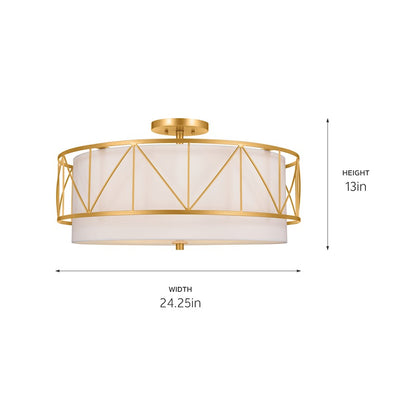 Kichler Birkleigh 4 Light Semi Flush Mount