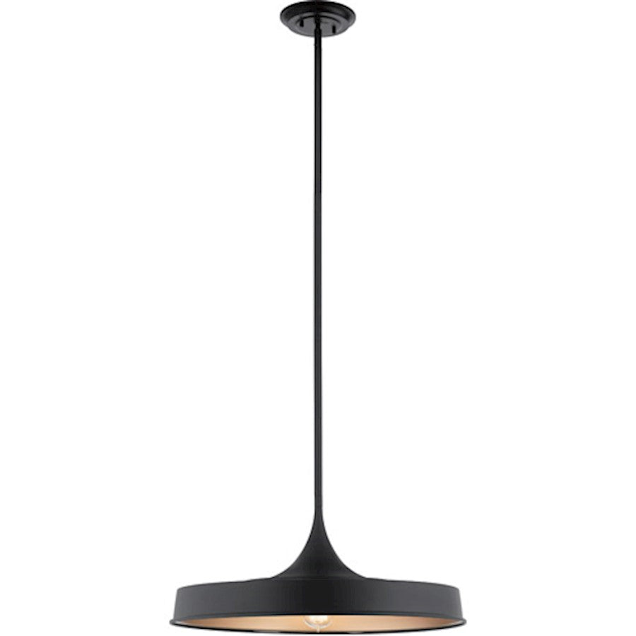 Kichler Elias 9.75" 1 Light Convertible Pendant, Black - 52096BK