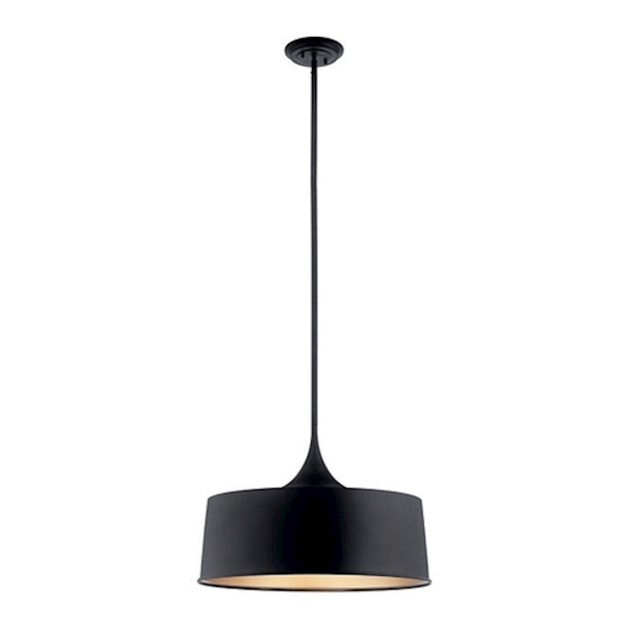 Kichler Elias 15.25" 1 Light Convertible Pendant, Black - 52097BK