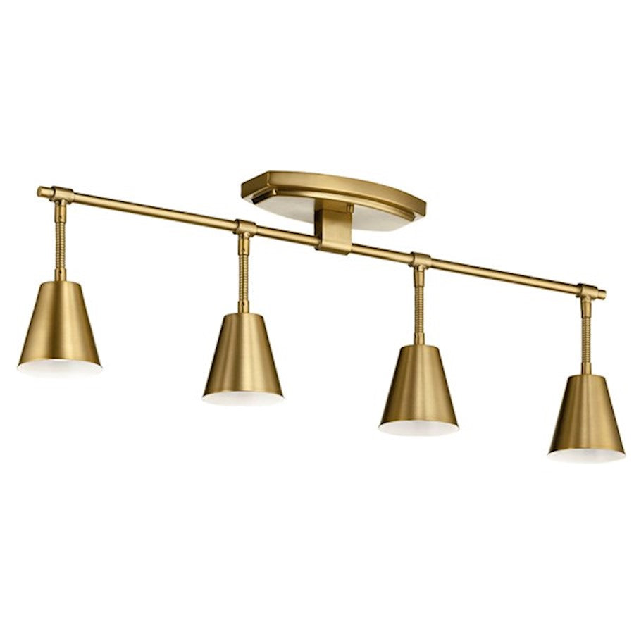 Kichler Sylvia 4 Light Rail Light, Brushed Natural Brass - 52129BNB