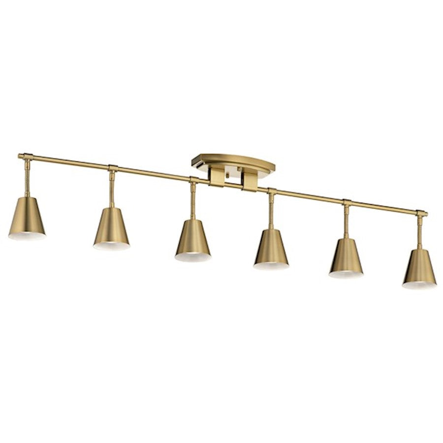 Kichler Sylvia 6 Light Rail Light, Brushed Natural Brass - 52130BNB