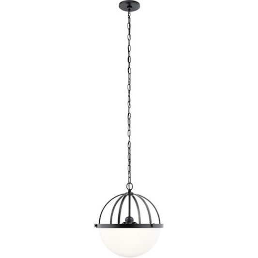 Kichler Edmar 3 Light Pendant, Black - 52135BK