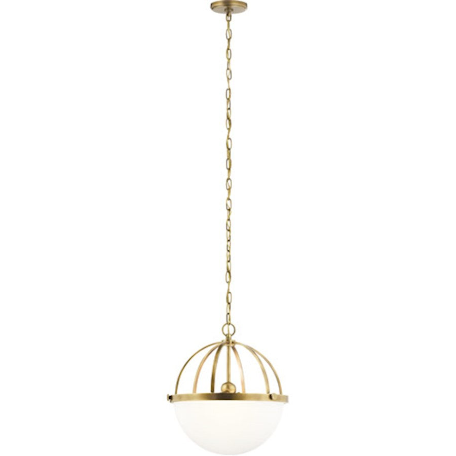 Kichler Edmar 3 Light Pendant, Natural Brass - 52135NBR