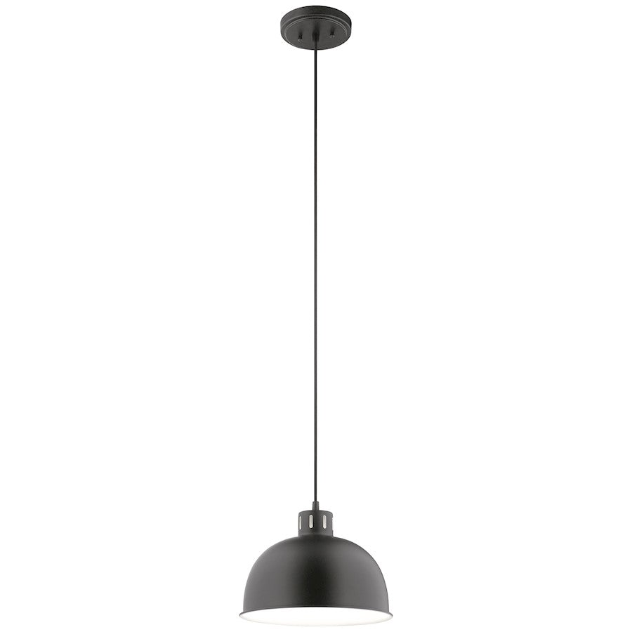 Kichler Zailey 9" 1 Light Pendant, Black - 52152BK