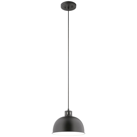 Kichler Zailey 9" 1 Light Pendant, Black - 52152BK