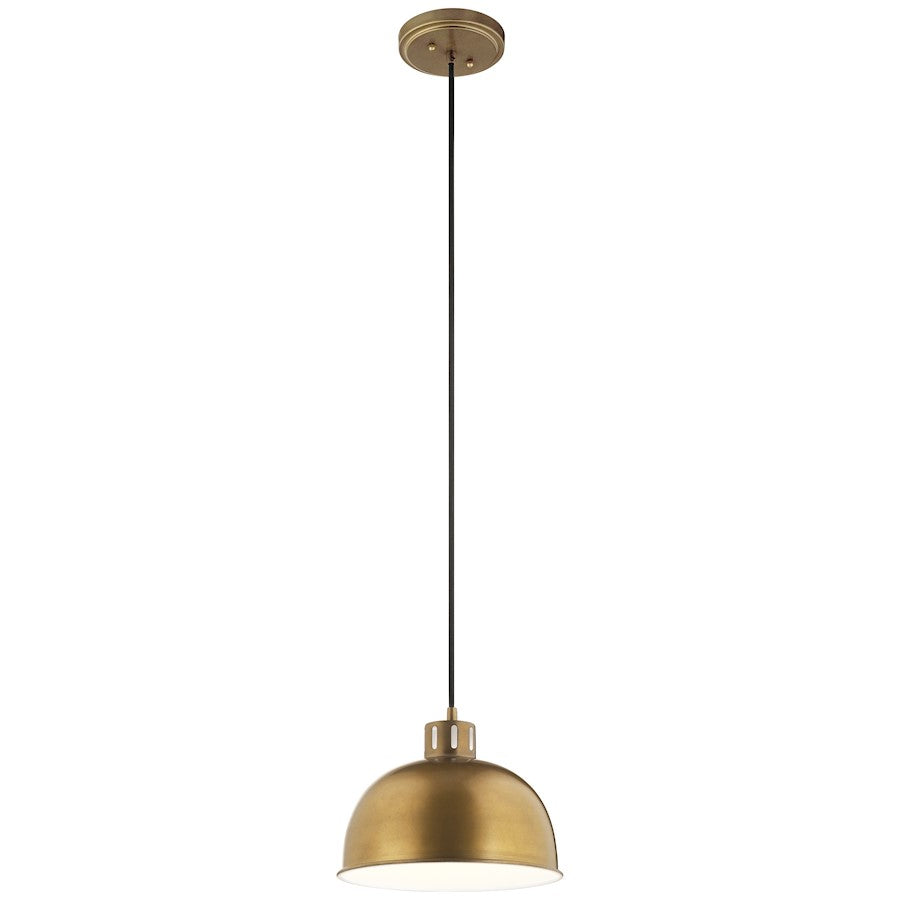 Kichler Zailey 9" 1 Light Pendant, Natural Brass - 52152NBR