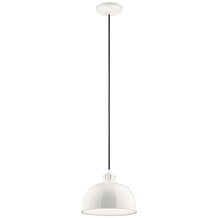 Kichler Zailey 9" 1 Light Pendant, White - 52152WH