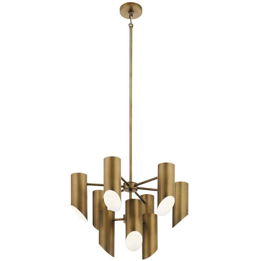 Kichler Trentino 9 Light Chandelier, Natural Brass - 52162NBR