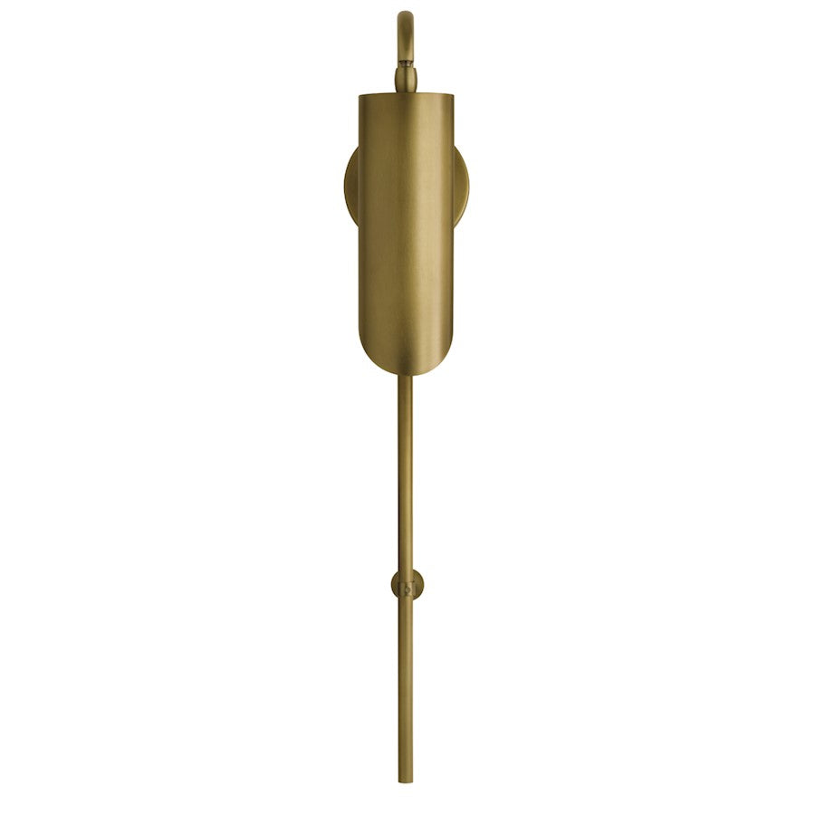 Kichler Trentino 1 Light Wall Sconce, Natural Brass - 52165NBR