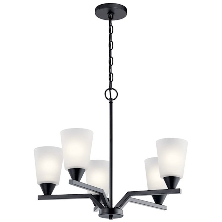 Kichler Skagos 5 Light Chandelier, Black - 52231BK