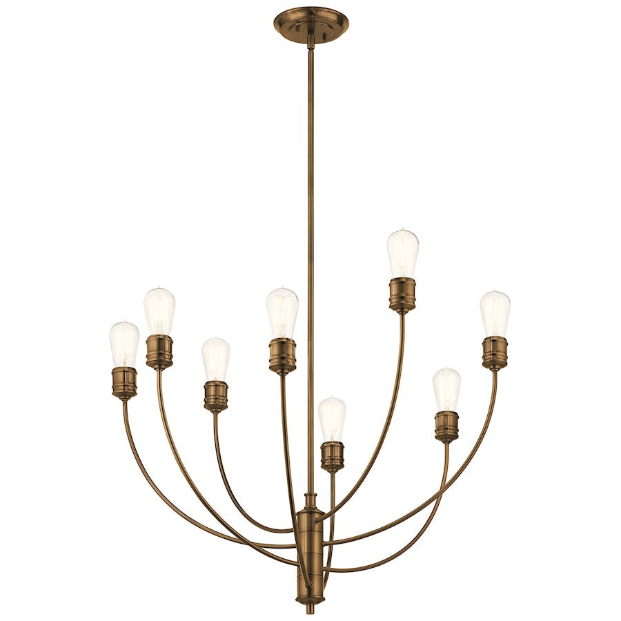 Kichler Hatton 8 Light Chandelier, Satin Bronze - 52255SB