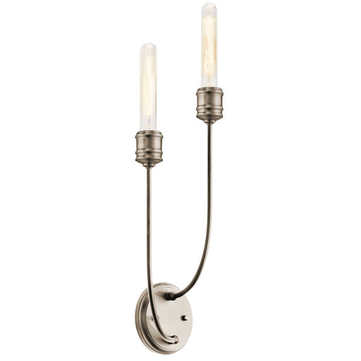 Kichler Hatton 2 Light Wall Sconce, Classic Pewter - 52259CLP