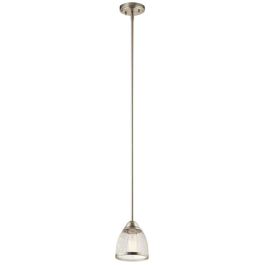 Kichler Voclain 7.75" 1 Light Mini Pendant, Mesh Shade, Nickel - 52272NI