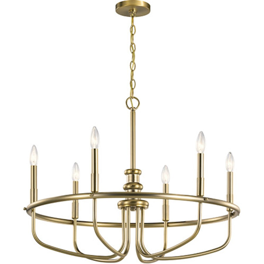 Kichler Capitol Hill 22" 6 Light Chandelier, Classic Bronze - 52304CLZ