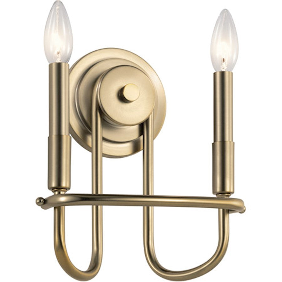 Kichler Capitol Hill 10.75" 2 Light Wall Sconce, Classic Bronze - 52308CLZ