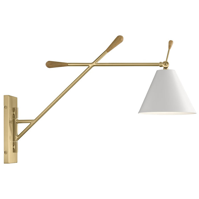 Kichler Finnick 1 Light Wall Sconce, Champagne Gold