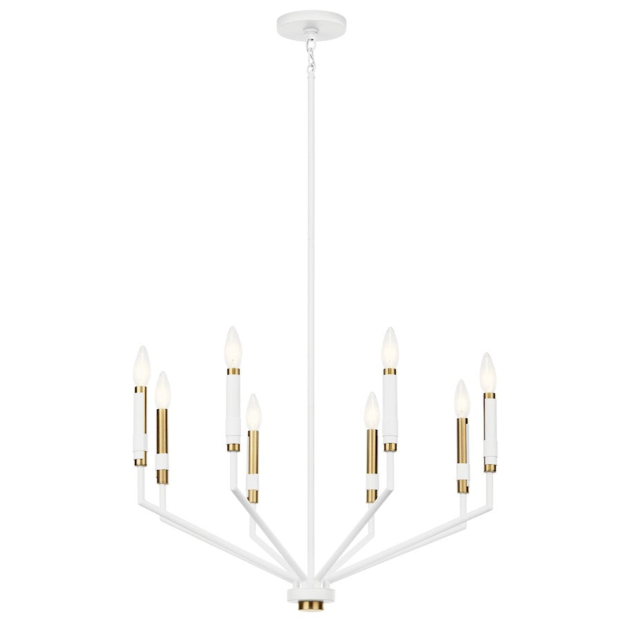 Kichler Armand 8 Light Chandelier, White - 52349WH