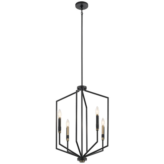 Kichler Armand Large 4 Light Foyer Pendant, Black - 52351BK