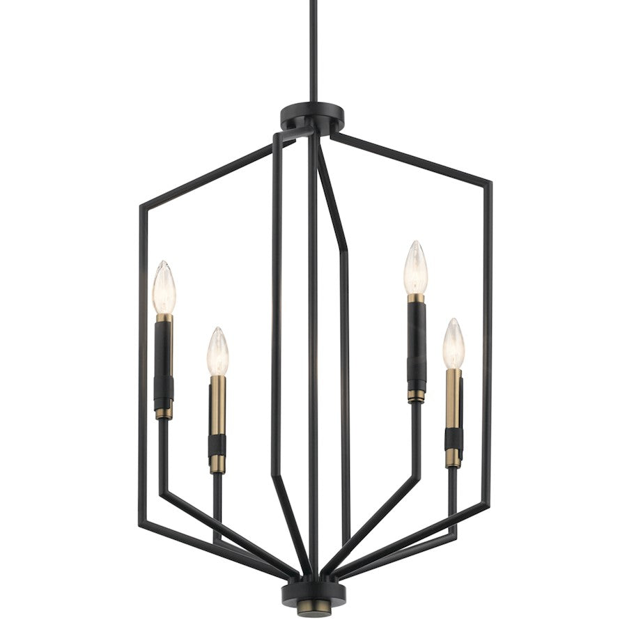 Kichler Armand Large 4 Light Foyer Pendant, Black