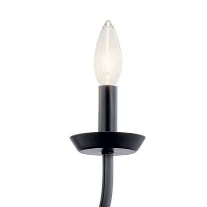 3 Light Mini Chandelier, Black