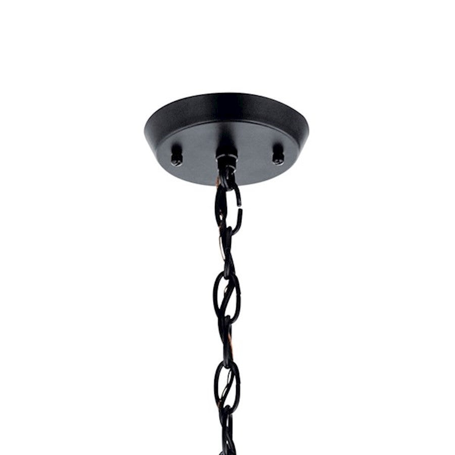 3 Light Mini Chandelier, Black