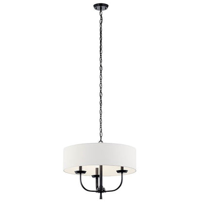 Kichler Kennewick 3 Light Chandelier, Black - 52384BK