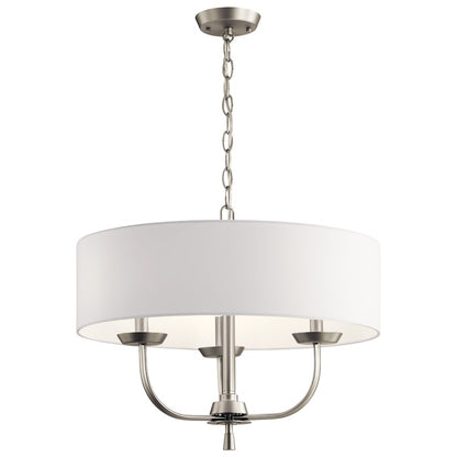 Kichler Kennewick 3 Light Chandelier, Brushed Nickel - 52384NI