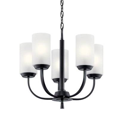 5 Light Chandelier, Black