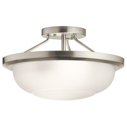 Kichler Ritson 3 Llight Semi Flush Mount, Brushed Nickel - 52396NI