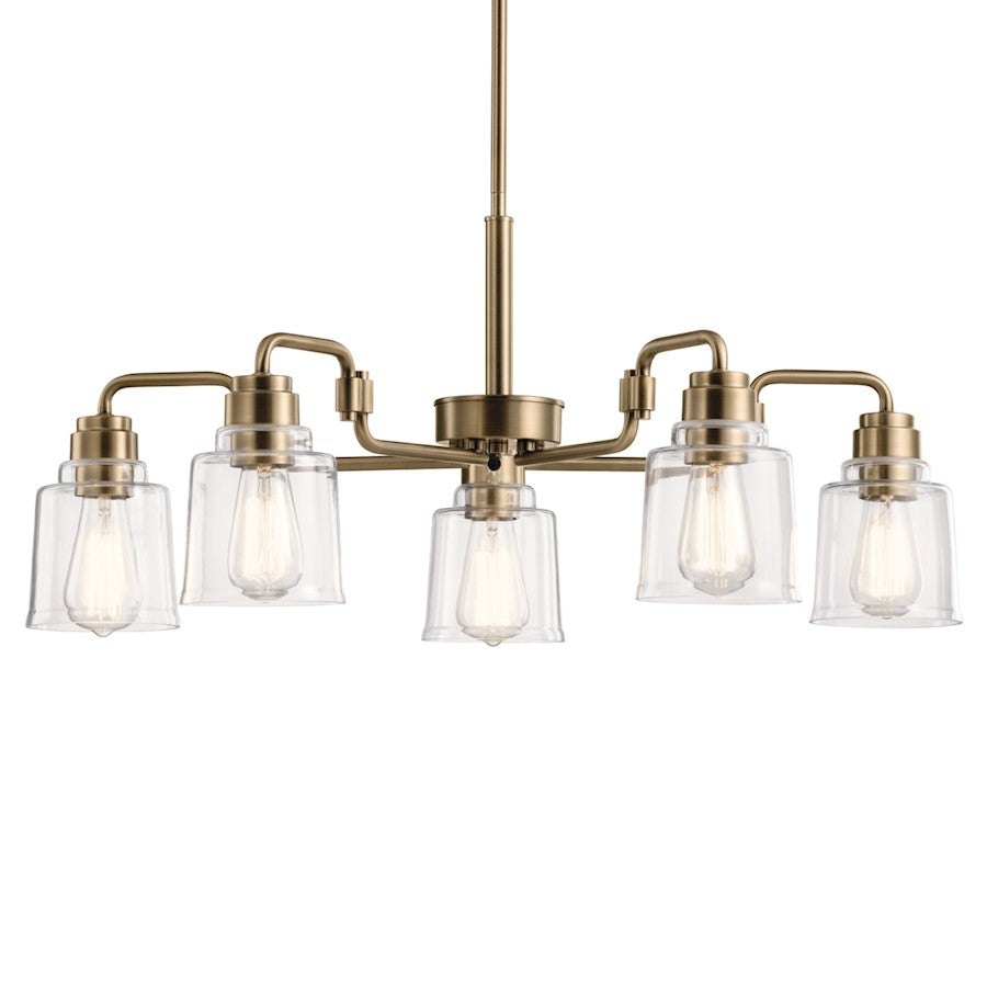 Aivian Chandelier, Weathered Brass